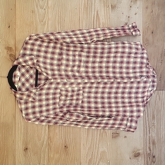 Melrose and Market Red and Cream Plaid Shirt Size XSmall - Picture 1 of 5